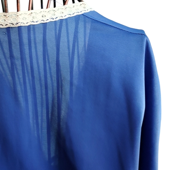 Vintage Vanity Fair Nylon Blue Dressing Gown Robe Nightgown Duster - Size 34 - Picture 12 of 16
